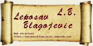 Leposav Blagojević vizit kartica